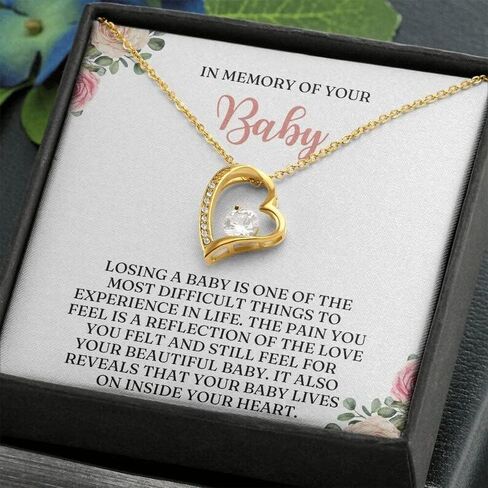In Memory of Your Baby Necklace Gift for Loss of Loved One Thinking of You Loss of Child(Standard Box) in Saudi Arabia