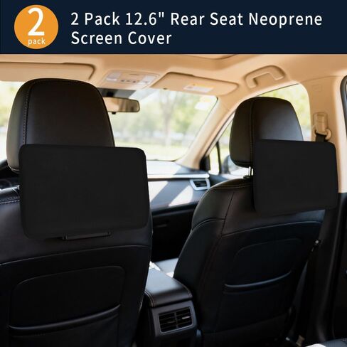 غطاء حماية مبطن من النيوبرين مكون من قطعتين لسيارة GMC Yukon/Tahoe/Suburban، Cadillac Escalade 2021-2025 2026 غطاء شاشة الترفيه الخلفي درع الغبار مع رباط in Saudi Arabia