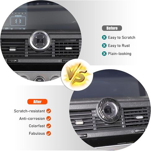1PCS Vent Ring Trim Cover Center Compass Trim Ring Compatible with INEOS Grenadier 2020-2024 ABS Air Conditioning Outlet Trim Decoration Interior Accessories (Carbon Fiber) in Saudi Arabia