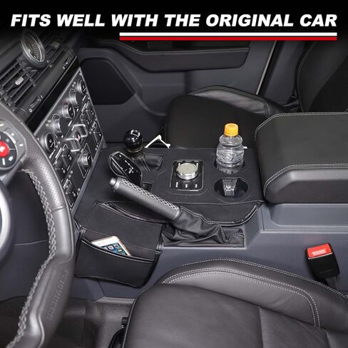 Car Center Console Panel Cover Trim Compatible with INEOS Grenadier Accessories 2020-2024 2025, Nubuck Leather Gear Shift Cup Holder Panel Trim Cover Anti-Scratch Panel Protection Interior in Saudi Arabia