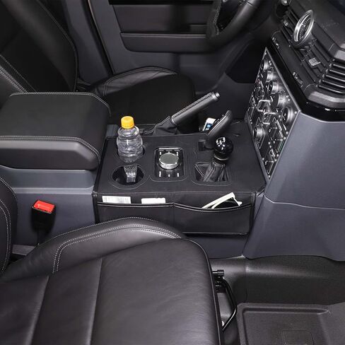 Car Center Console Panel Cover Trim Compatible with INEOS Grenadier Accessories 2020-2024 2025, Nubuck Leather Gear Shift Cup Holder Panel Trim Cover Anti-Scratch Panel Protection Interior in Saudi Arabia