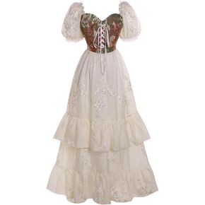 Victorian Renaissance Costume Women Medieval Corset Dress in Kuwait