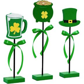 3 Pieces Ramadan Wooden Tabletop Signs Decorations Eid Mubarak Table Centerpieces Decor Set Islamic Ramadan Tiered Tray Decor for Muslim Home Party Tabletop Decor in Kuwait