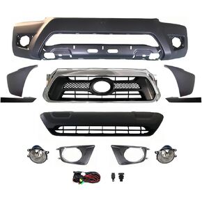 Tacoma Front Bumper Cover Grille Kit With Fog Lights Compatible with 2012 2013 2014 2015 To-yota Tacoma in Kuwait