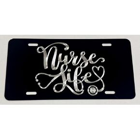 سماعة الطبيب ممرضة الحياة الماس محفورة لوحة ترخيص سيارة علامة هدية عظيمة in Kuwait