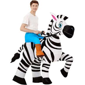 Inflatable Zebra Costume Blow Up Animal Costume Horse Suit for Party Parade Cosplay Halloween Suit in Kuwait