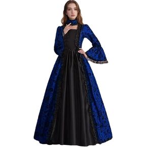 CAMDOM Womens Victorian Rococo Dress Medieval Ball Gown Swing Evening Formal Costumes in Saudi Arabia