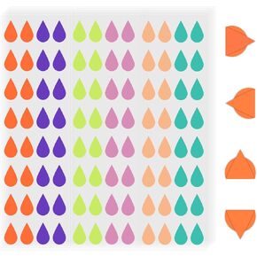 Sticky Tabs 960pcs Drop-Shaped 0.4 inch Small Bookmark Stickers Writable, Shiny Teardrop Color Coding Labels Colored Page Markers Book Index Tabs School Office Scrapbook Supplies in Saudi Arabia
