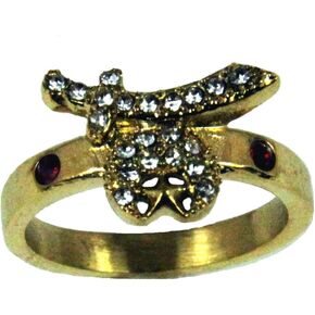 The Quiet Witness T143 Women's Shriner Ring Ladies Women Shrine Scimitar Jewelry Shrine Lady Noble Wife in Kuwait