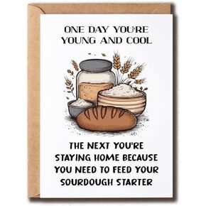 Sourdough Birthday Greeting Card - Bread Greeting Card - Bakery Bday Card - Gift For Daughter Son in Saudi Arabia