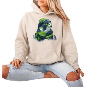 Seattle Football Mascot Sweatshirt | Cozy Unisex Crewneck Falcon Design | Game Day Pullover for Men and Women in Kuwait