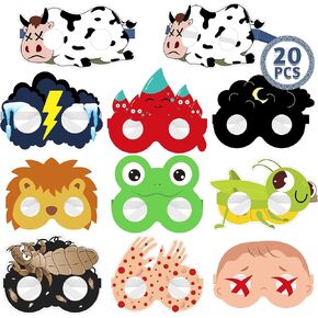 Melisheer 20 PCS Passover Paper Eyeglasses, Passover Decorations Ten Plagues Props Set, Pesach Decorations Jewish Holiday Party Favors for Pesach Seder Supplies Costume Dress up Accessories in Kuwait