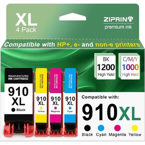 ZIPRINT 910XL Ink Cartridges Replacement for HP 910 910XL Ink Cartridges Combo Pack Compatible with HP OfficeJet 8015e 8025e 8028e 8010 8025 8020 8020e 8035 8028 8015 8022 in Kuwait