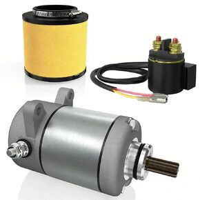 Recon 250 Starter Motor + Solenoid Relay + Air Filter Kit for Honda Recon 250 97-01 TRX250TE TRX250TM 02-04 TRX250EX 01-08 TRX250X 09-20, 31200-HM8-003 31200-HM8-A41 18336, 1997 98 99 2000 01 02 03 04 in Kuwait