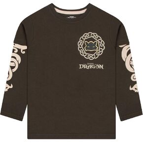 قميص التنين الخاص بك، قميص للأولاد بلا أسنان، قميص قطني طويل الأكمام للأطفال، تي شيرت التنين in Kuwait