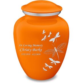 Geturns - Adult Personalized Dragonfly Cremation Urns for Human Ashes I Large Green Funeral Urn for Men and Women I 200 lbs in Kuwait