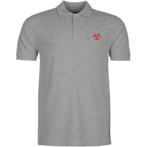 Mens Polo Shirts Biohazard Embroidered Short Sleeve Polo Shirt Cotton Tennis Shirts for Men in Kuwait
