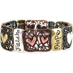4030210 1 Corinthians 13 Faith Hope Love Stretch Bracelet Christian Scripture Religious in Saudi Arabia