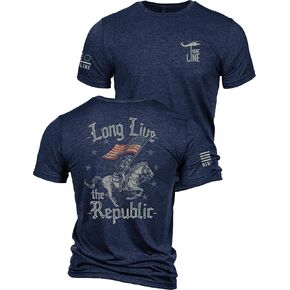 Nine Line Long Live The Republic America's 250th Anniversary T-Shirt, Patriotic USA Mens Graphic Shirt, Made in USA in Kuwait