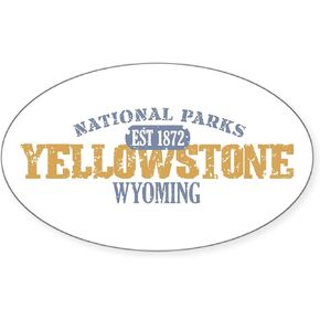 CafePress Yellowstone National Park Oval Sticker Oval Car Bumper Sticker in Kuwait