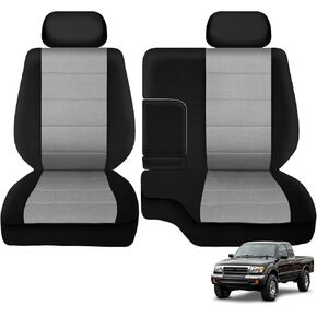 SAPUBK Custom-Fit Front Seat Covers Replace for 2016-2024 Toyota Tacoma Neoprene Seat Cover with Headrests Accessories, Black in Kuwait