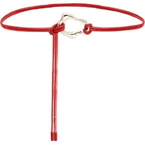 Knotted Waist Belt for Women Skinny Belts Thin PU Leather Belt for Dresses in Kuwait