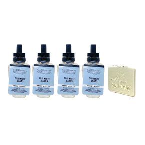 Bath & Body Works Fiji White Sands - 4 Pack Of Wallflowers Home Fragrance Refill with a Marbela Natural Oats Sample Soap. in Kuwait