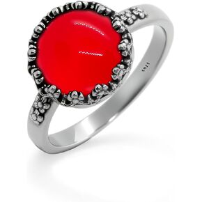 Simple Cherry blossom Single Crystal Quartz Gemstone S925 Sterling Silver Ring For Women,Retro Antique Vintage Boho Bohemain Statement Jewelry in Kuwait