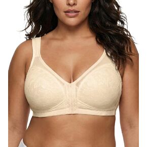 Front Closure Minimizer Bra Full Figure No Wired Plus Size Back Posture Bra for Women in Kuwait