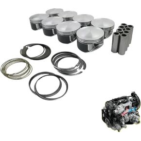 Pistons And Rings Set Fit 5.7L V8 GAS Compatible With Ram Durango Charger 2500 300 5.7L HEMI OHV 03-08 in Saudi Arabia