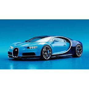 Palmetto Posters 24x36 Poster: Bugatti chiron Side View Blue 110214 in Kuwait