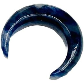 Natural Sodalite Gemstone Tribal Septum Crescent Pincher | Handmade Body Piercing Jewelry | Blue Stone Septum Ring for Stretched Piercings in Kuwait