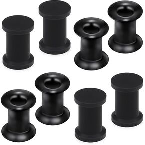 8G-25mm الاكريليك والسيليكون الأسود مقاييس الأنفاق المقابس للأذنين مزدوجة قياس مضيئة تمتد عدة الأذن المتوسع ثقب المجوهرات للنساء الرجال in Kuwait