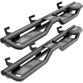 Double Cab Two Raised Steps Running Boards Compatible for 2019-2026 Chevy Silverado & GMC Sierra 1500, 2020-2026 Chevrolet Silverado/GMC Sierra 2500 3500 HD Extended Cab Side Step Nerf Bar in Kuwait