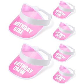 6 عبوات من أقنعة الشمس لأعياد الميلاد للفتيات، قبعات فرقة أعياد الميلاد، قبعات بلاستيكية شفافة لتنس الشاطئ، أغطية رأس للجولف من أجل هدايا حفلات أعياد الميلاد، وردي in Kuwait