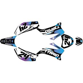 Graphics Kit for Yamaha TTR110 (2008+) DIVISION Series Purple 09 Mil - Dirt pit bike motorcycle stickers, dirtbike racing automotive decal motocross accessories no-plastics in Kuwait