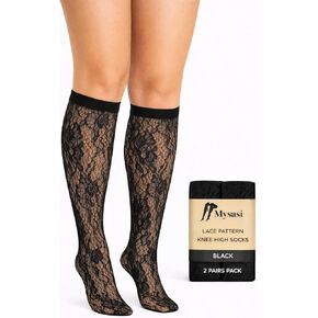 مجموعة من الجوارب النسائية حتى الركبة بنمط تعريشة مكونة من زوجين in Kuwait