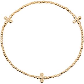 Brook & York Beaded Stretch Cross Stacking Bracelet in Gold - Gifts for Mom in Kuwait