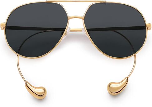 VANLINKER Polarized Aviator Sunglasses for Women Trendy Oversized Pilot Shades Retro Round Metal Frame VL9899 in Saudi Arabia