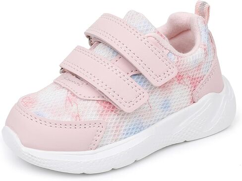 Apakowa Infant & Toddler Boys Girls Sneakers – Breathable Mesh First Walker Shoes with Adjustable Strap or Elastic Laces, Lightweight Non-Slip Athletic Shoes for Early Walkers (6-24 Months) in Saudi Arabia
