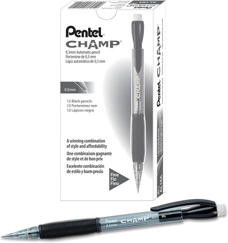 Pentel Champ Starter Set Automatic Pencil with Lead, 0.5mm, Assorted Barrels, 1 Pack (ACEBP) in Saudi Arabia