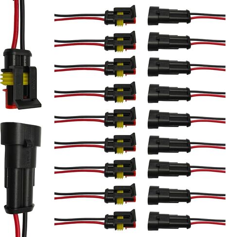 12 حزمة 1 دبوس سلك موصل 16 AWG مقاوم للماء السيارات الكهربائية موصلات الأسلاك الذكور والإناث لسيارة شاحنة قارب in Kuwait