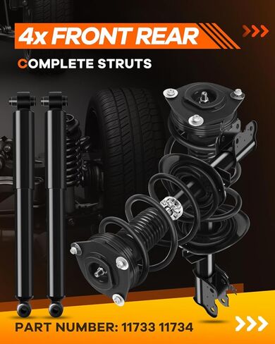 11733 11734 349097 دعامات أمامية للصدمات الخلفية لنيسان، OCPTY مجموعة كاملة من ممتصات الصدمات الربيعية تناسب 2008 2009 2010 2011 2012 لنيسان روج دعامات سريعة Amortiguadores - مجموعة من 4 in Kuwait