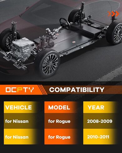 11733 11734 349097 دعامات أمامية للصدمات الخلفية لنيسان، OCPTY مجموعة كاملة من ممتصات الصدمات الربيعية تناسب 2008 2009 2010 2011 2012 لنيسان روج دعامات سريعة Amortiguadores - مجموعة من 4 in Kuwait