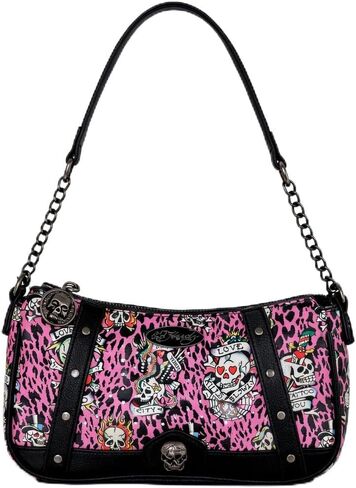 ED HARDY Women's Shoulder Crossbody Bag (Pink Tattoo Leopard) in Saudi Arabia