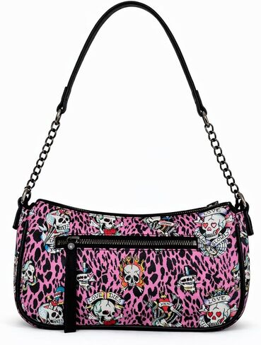 ED HARDY Women's Shoulder Crossbody Bag (Pink Tattoo Leopard) in Saudi Arabia