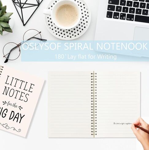 OSLYSOF Wedding Planning Spiral Notebook, Marriage Journal for Couples, Engagement Gifts for Couples Notebooks for Note Taking, Bride and Groom Gifts, 5.5x8.3 Inch with 164 Pages in Saudi Arabia