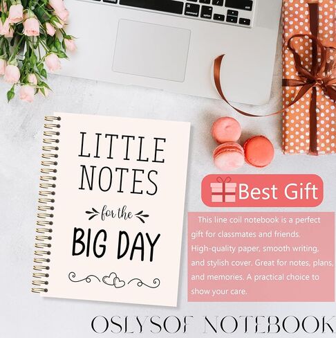 OSLYSOF Wedding Planning Spiral Notebook, Marriage Journal for Couples, Engagement Gifts for Couples Notebooks for Note Taking, Bride and Groom Gifts, 5.5x8.3 Inch with 164 Pages in Saudi Arabia