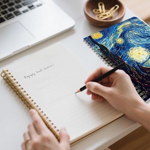 FunCharm 3 Packs Aesthetic Spiral Notebooks for Women, 8x6 Cute Journals/Notebooks with 80 Pages, Perfect for Work, School, and Creative Writing (Oil Painting) in Saudi Arabia