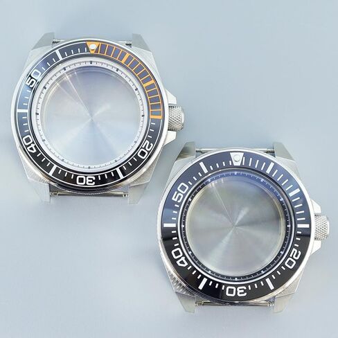 43mm Stainless Steel Watch Case with Sapphire Glass Ceramic Bezel for NH35 NH36/34 Movement for SKX007 Samurai Dive Watch in Saudi Arabia